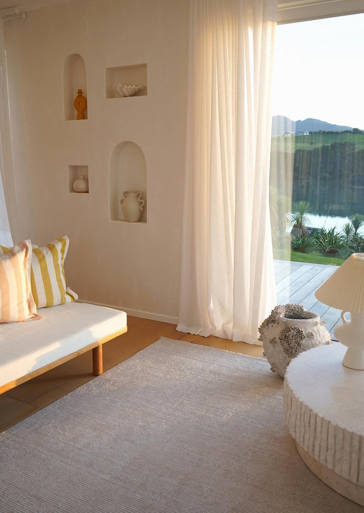 Tilos Natural Stone Hand Loomed Cotton Rug