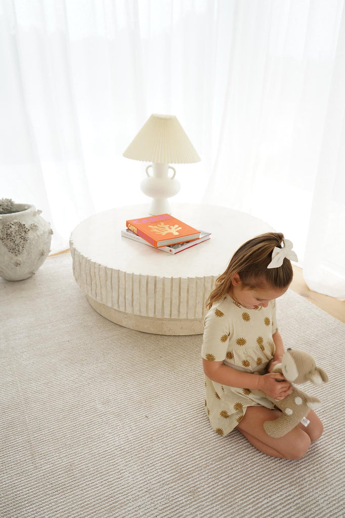 Tilos Natural Stone Hand Loomed Cotton Rug