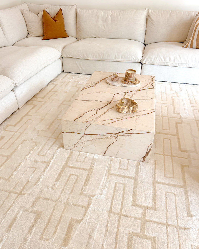 Tindouf Textured Neutral Washable Rug