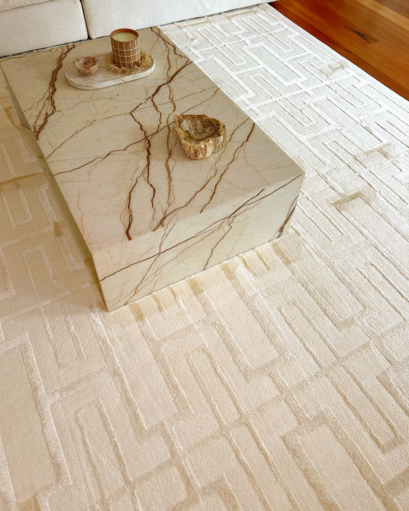 Tindouf Textured Neutral Washable Rug