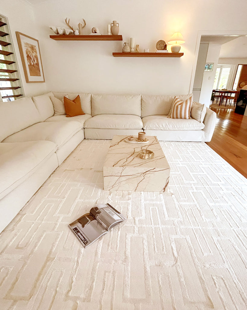 Tindouf Textured Neutral Washable Rug