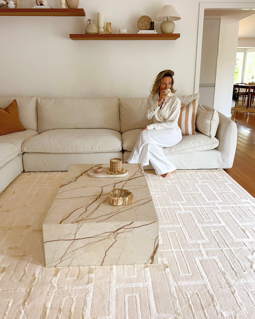 Tindouf Textured Neutral Washable Rug