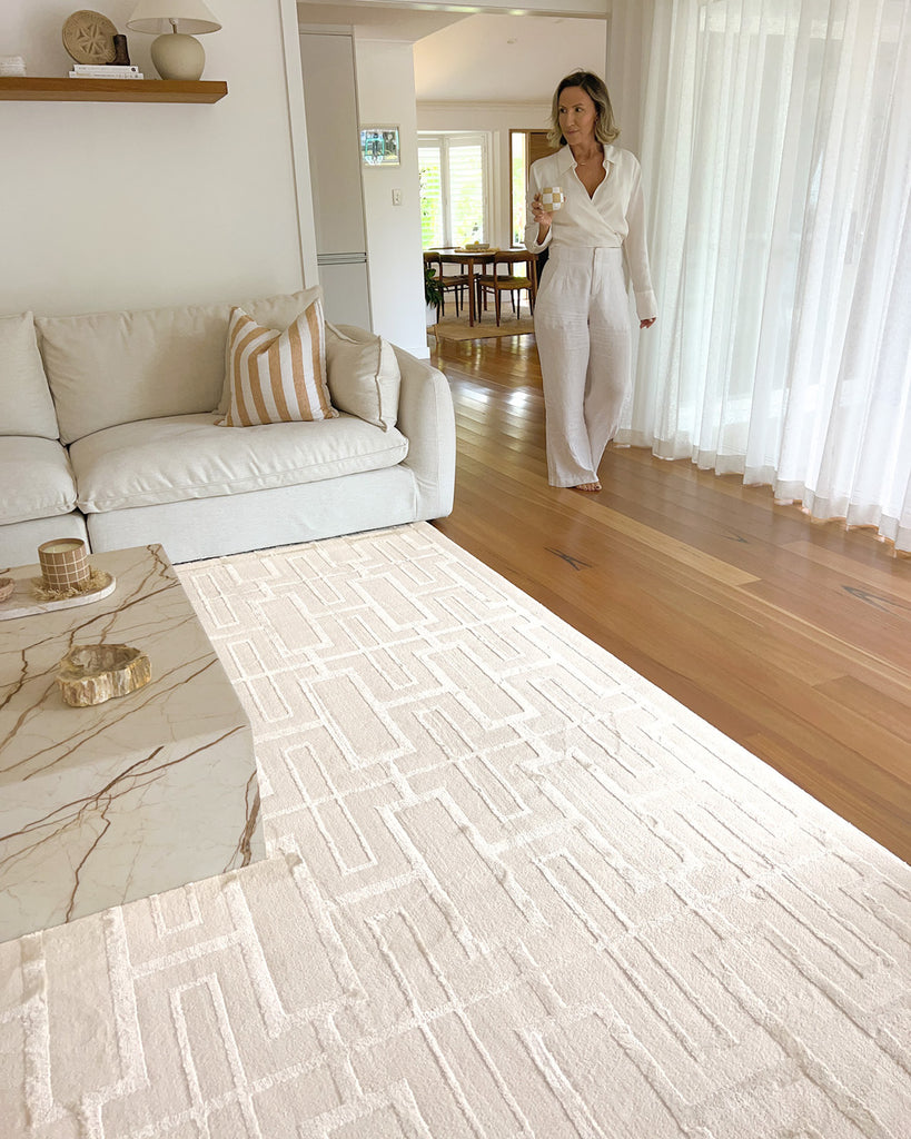 Tindouf Textured Neutral Washable Rug