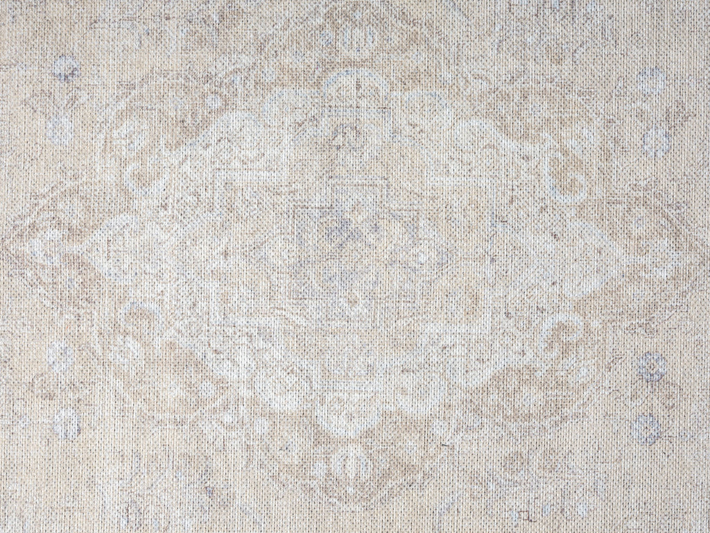 Tinka Beige and Grey Traditional Distressed Washable Rug