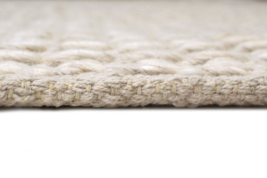 Tocarra Cream and Beige Chunky Wool Rug