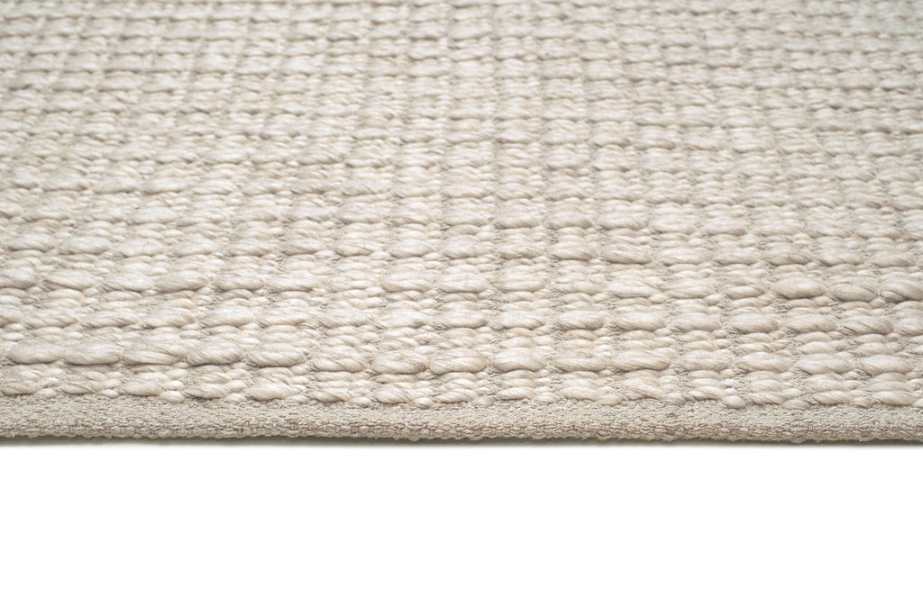 Tocarra Cream and Beige Chunky Wool Rug