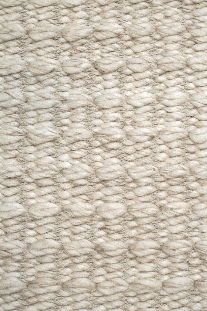 Tocarra Cream and Beige Chunky Wool Rug