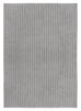 Tonca Grey Striped Washable Faux Fur Rug