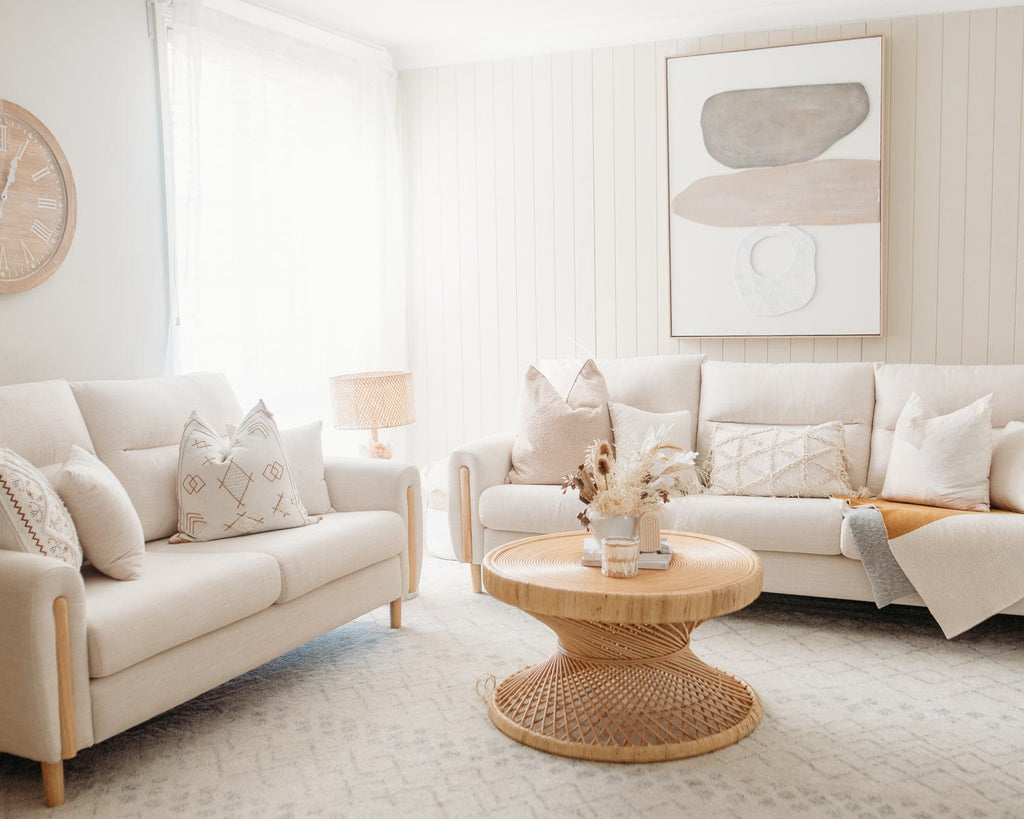 Toni Ivory and Grey Tribal Diamond Rug