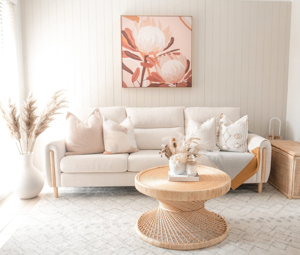 Toni Ivory and Grey Tribal Diamond Rug