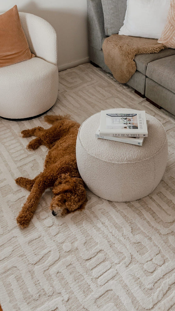 Trissa Beige and Ivory Abstract Tribal Rug