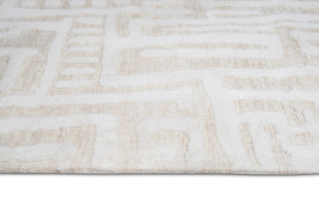 Trissa Beige and Ivory Abstract Tribal Rug