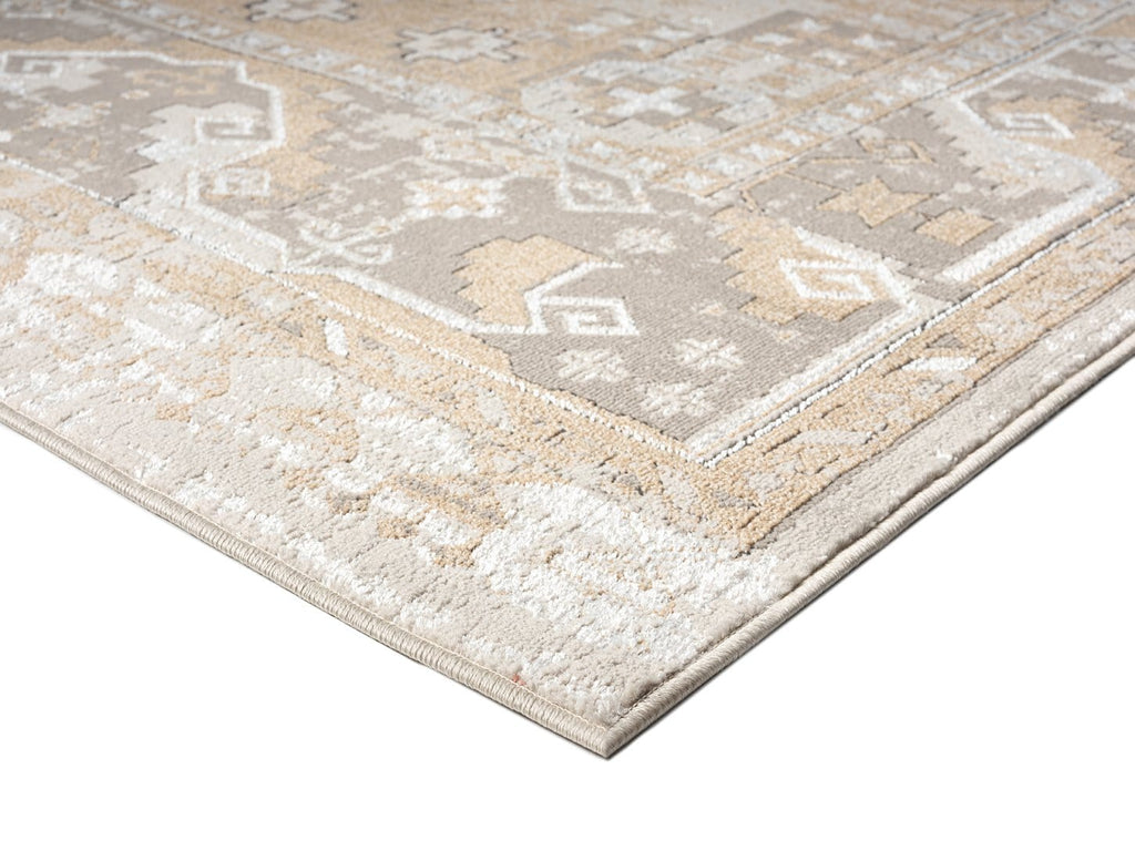 Tupelo Beige And Grey Tribal Medallion Runner Rug
