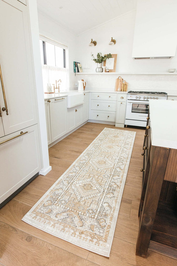 Tupelo Beige And Grey Tribal Medallion Runner Rug