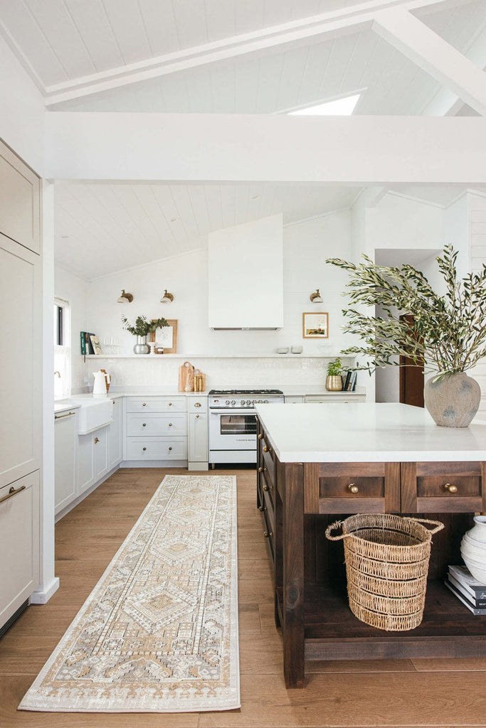 Tupelo Beige And Grey Tribal Medallion Runner Rug