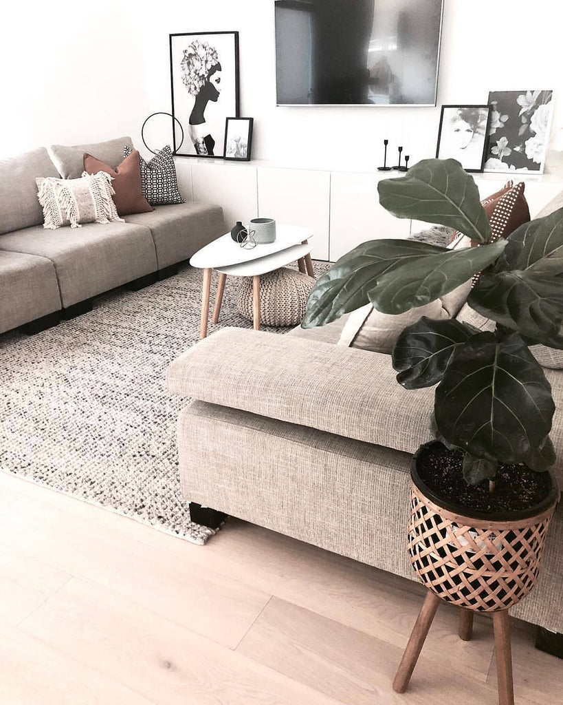 Vaasa Marbled Grey Chunky Wool Rug