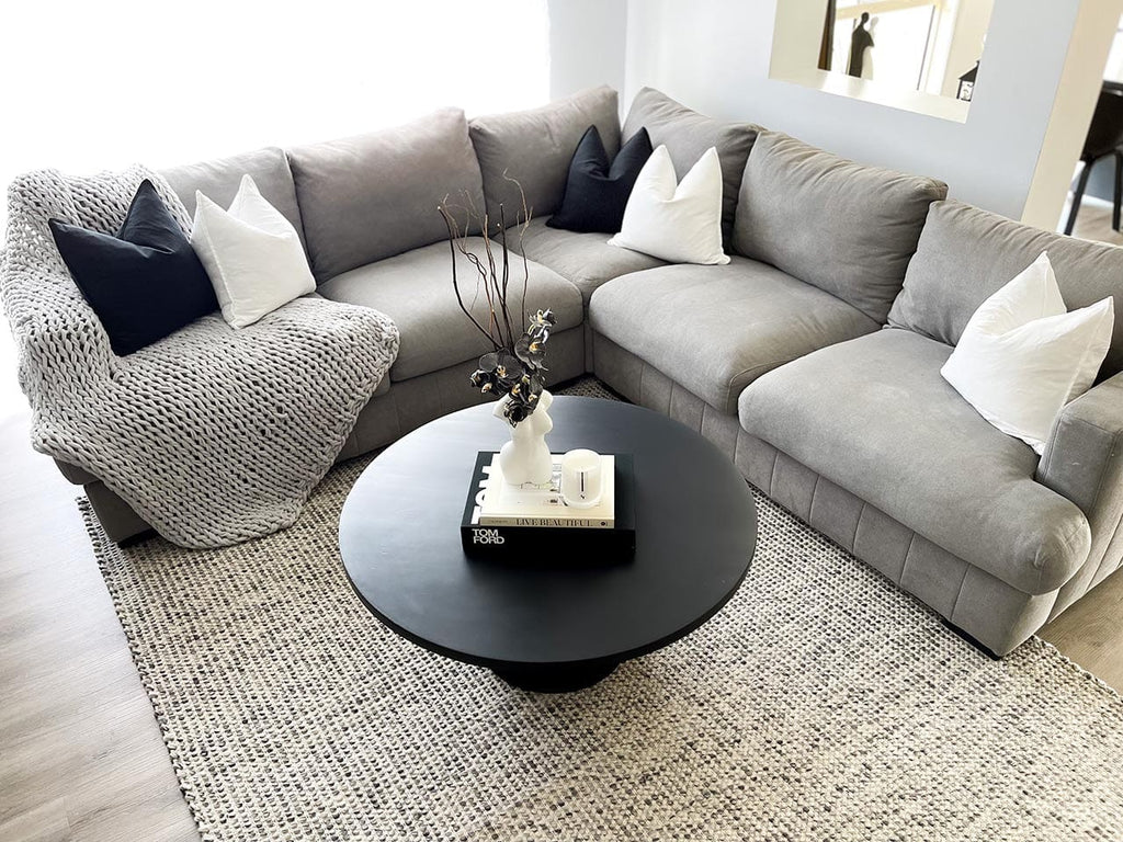 Vaasa Marbled Grey Chunky Wool Rug