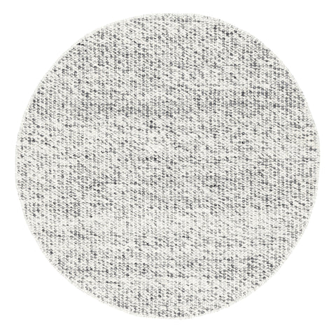 Vaasa Marbled Grey Chunky Wool Round Rug