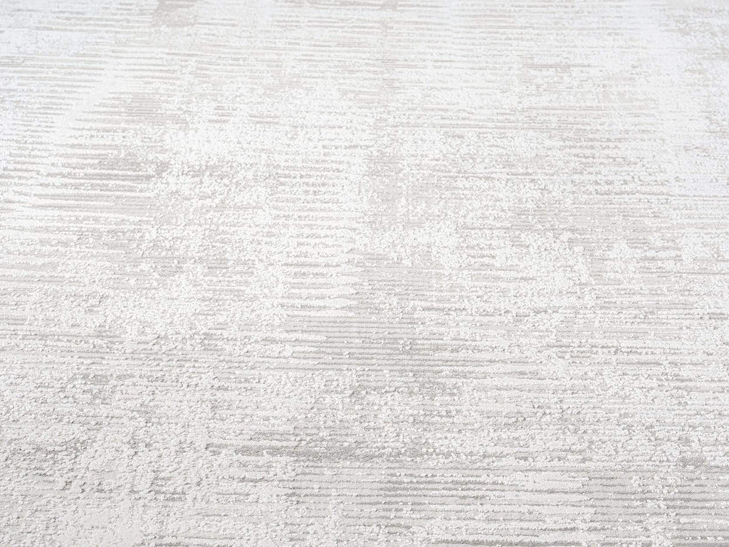 Valerie Ivory and Grey Distressed Tribal Rug