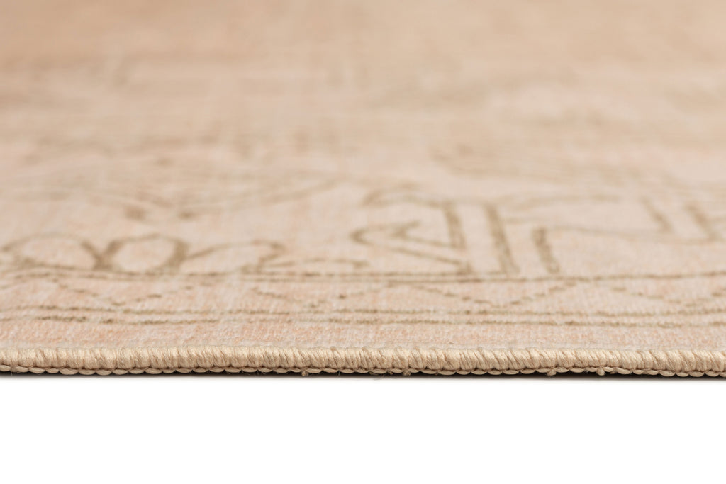 Valetta Beige Medallion Washable Rug