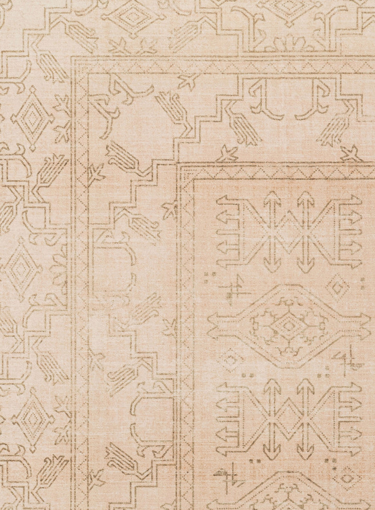 Valetta Beige Medallion Washable Rug