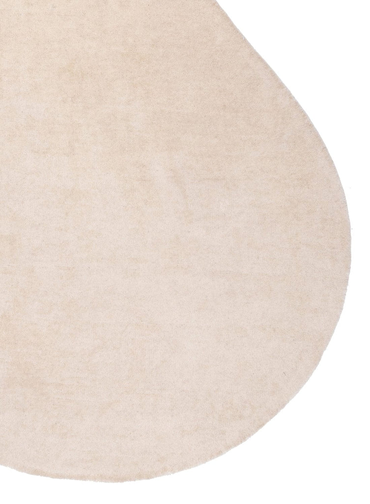 Vanni Solid Cream Curved Wool Rug