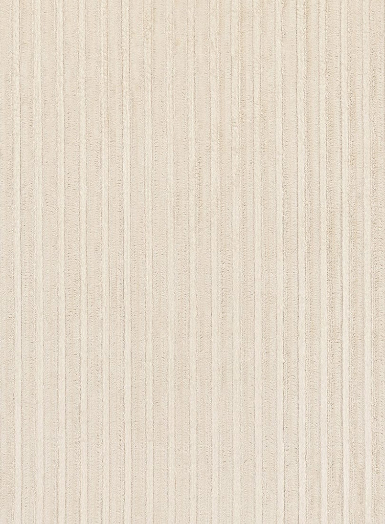 Veluz Cream Striped Washable Faux Fur Runner Rug