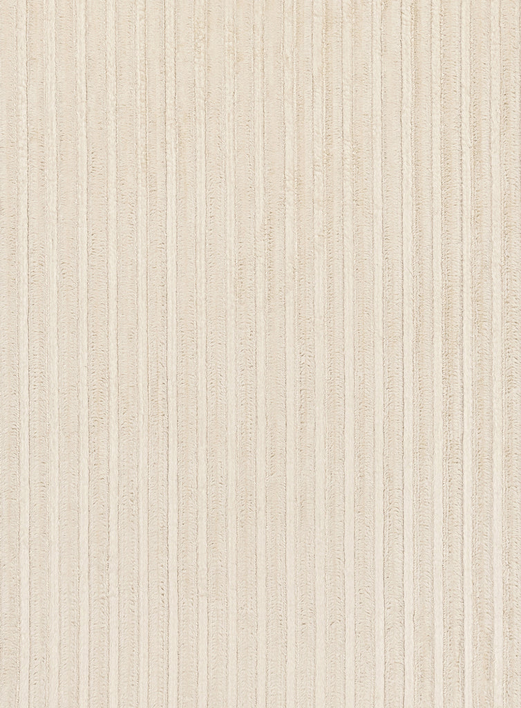 Veluz Cream Striped Washable Faux Fur Rug