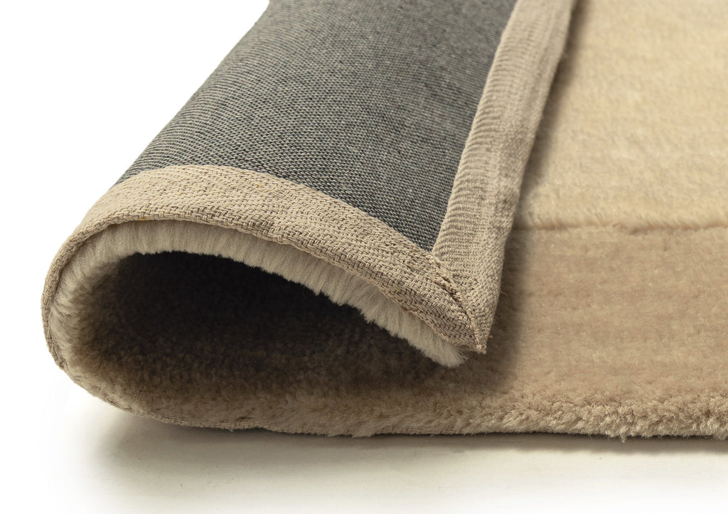 Verity Beige Bordered Shag Rug