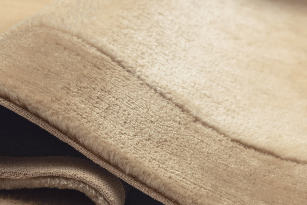 Verity Beige Bordered Shag Rug