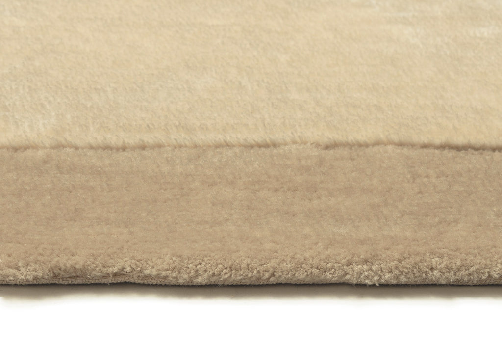 Verity Beige Bordered Shag Rug
