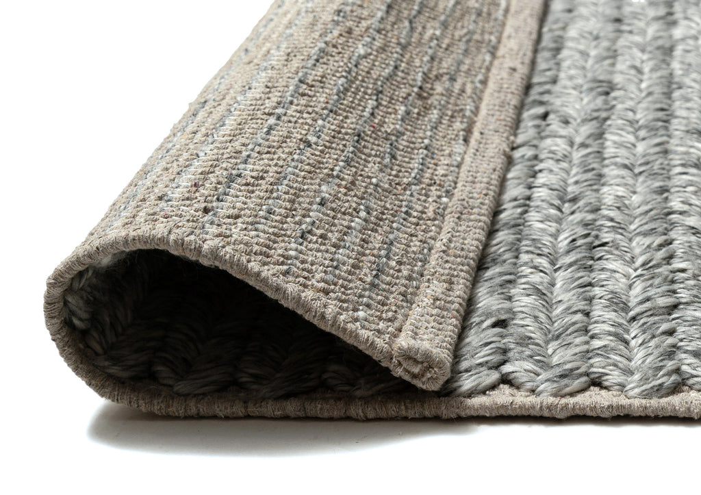 Vica Cream and Grey Braided Rug