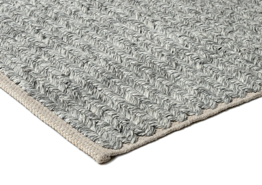 Vica Cream and Grey Braided Rug