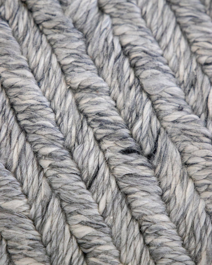 Vica Cream and Grey Braided Rug