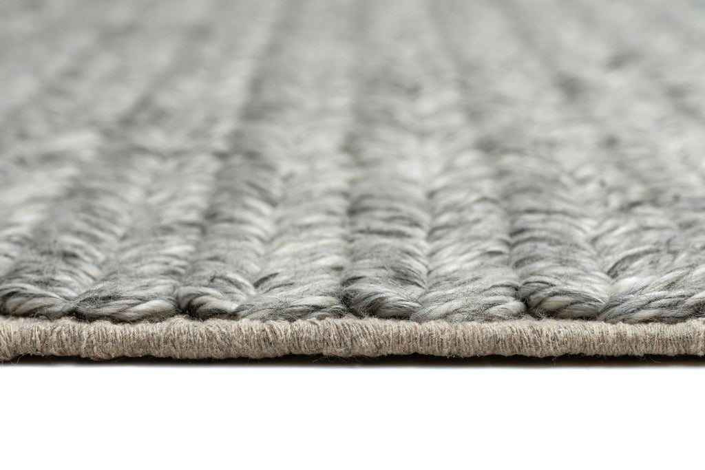 Vica Cream and Grey Braided Rug