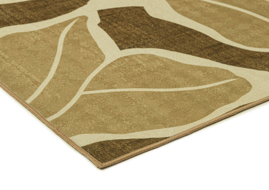 Vivienne Dark Green Botanical Washable Rug