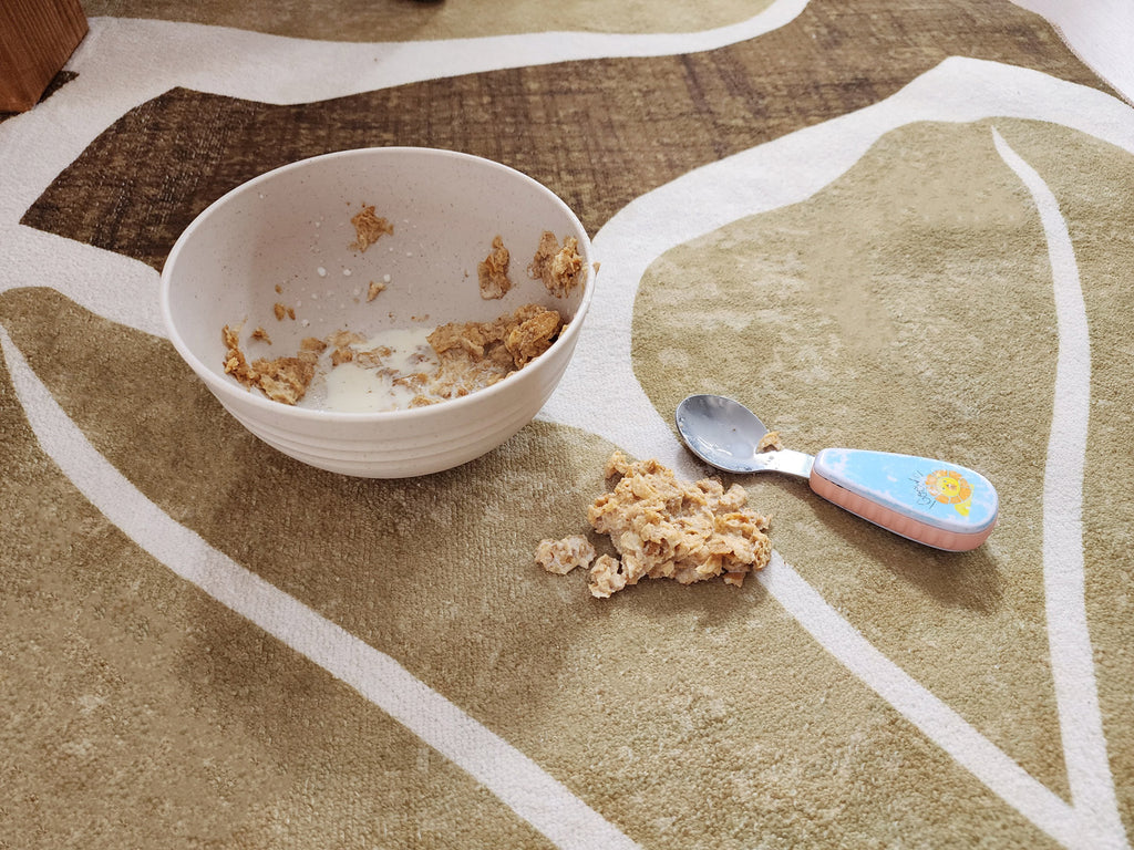 Vivienne Dark Green Botanical Washable Rug