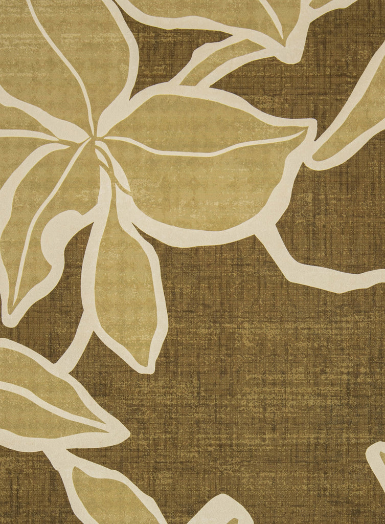 Vivienne Dark Green Botanical Washable Rug