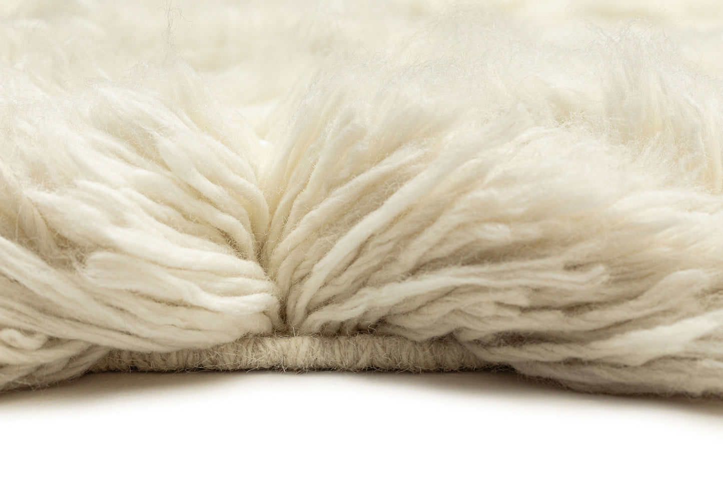 Yosefa Natural Cream Rectangular Shag Rug
