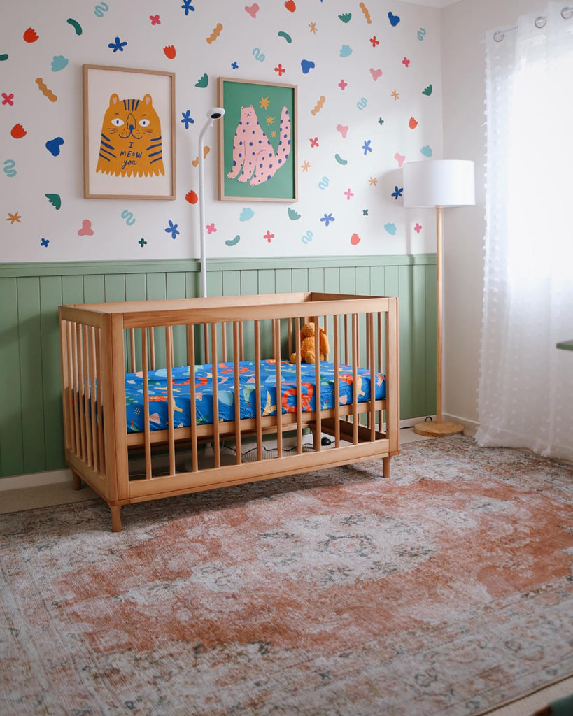 Zarina Orange and Beige Traditional Distressed Washable Rug