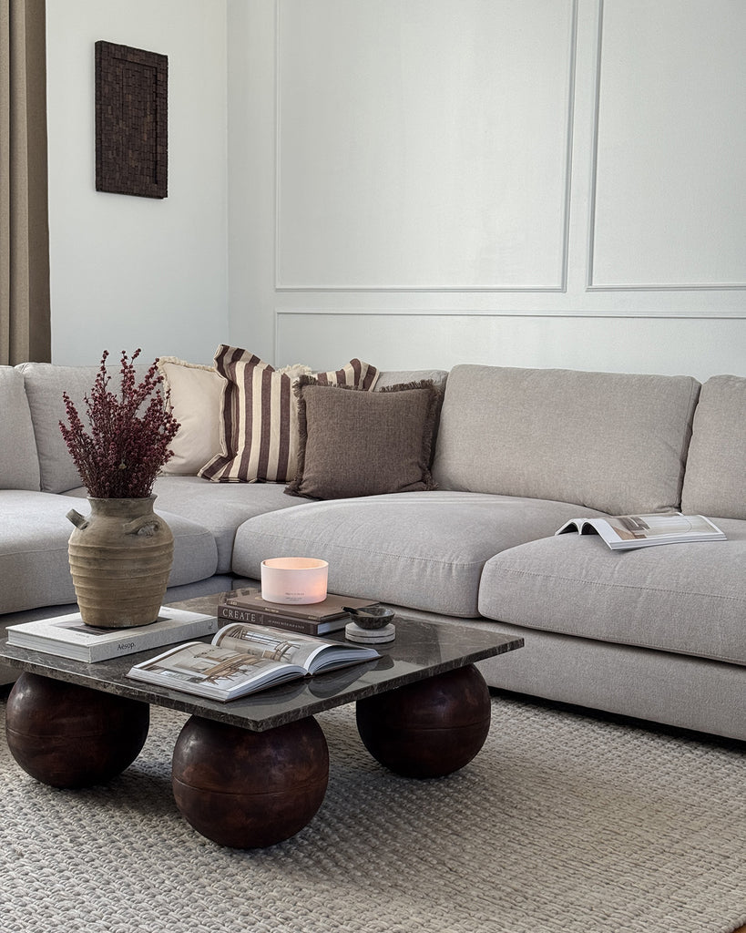 Zilya Beige Chunky Wool Rug