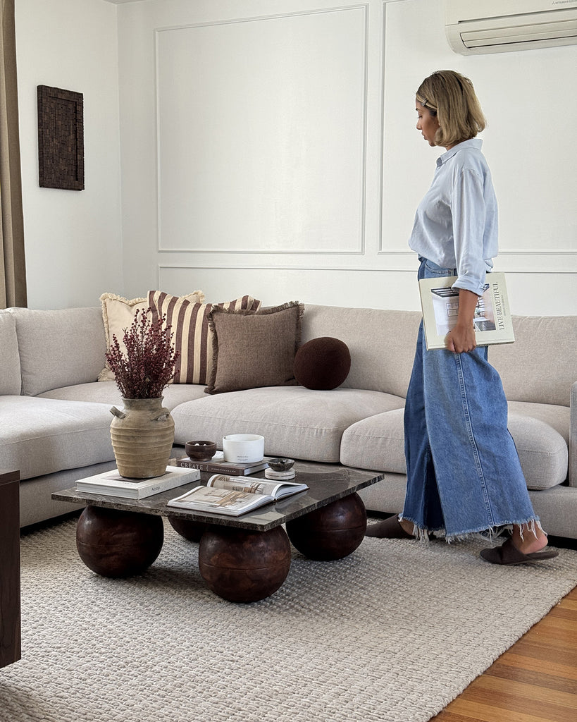 Zilya Beige Chunky Wool Rug