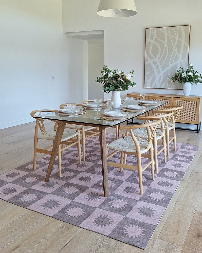 Zimra Light Pink Washable Rug