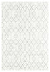 Neda Grey and Ivory Diamond Pattern Rug