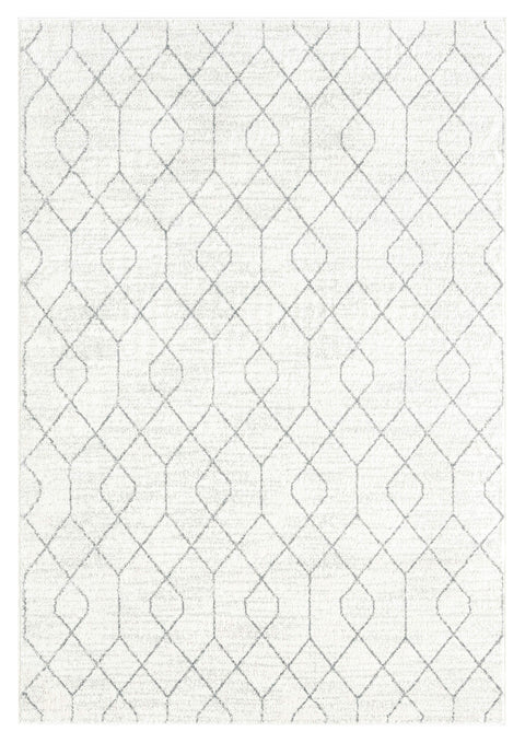 Neda Grey and Ivory Geometric Rug *NO RETURNS UNLESS FAULTY