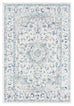 Noor Blue and Ivory Traditional Distressed Rug*NO RETURNS UNLESS FAULTY