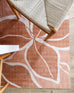 Aadita Pink and Peach Botanical Washable Rug