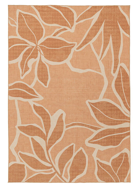 Aadita Pink and Peach Botanical Washable Rug