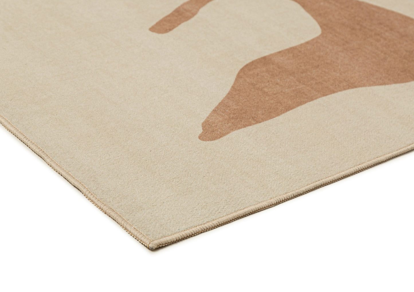 Aara Terracotta and Cream Botanical Washable Rug