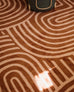 Alef Terracotta Abstract Rollie Pollie Round Playmat